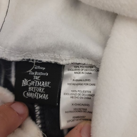 Disney nightmare before christmas Jack Skellington Onesie Adult XS halloween - Picture 3 of 6